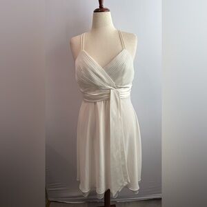 Vintage LandMark Elegant Cream Spaghetti Strap Dress